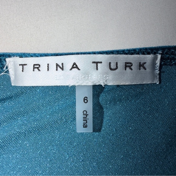 Trina Turk Skies Are Blue one-shoulder velvet dress - Picture 7 of 9